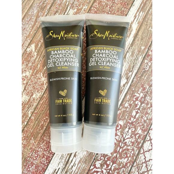 Shea Moisture Face Mask Black Soap Bamboo Lot of 2 Beauty NEW - Picture 1 of 6